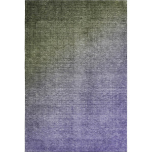 HomeRoots 8' X 10' Stylish Olive Green to Purple Ombre Washable Area Rug with UV Protection for Any Room 649682