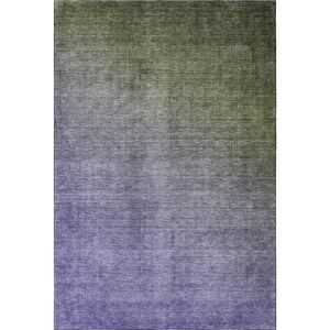 HomeRoots 8' X 10' Stylish Olive Green to Purple Ombre Washable Area Rug with UV Protection for Any Room 649682