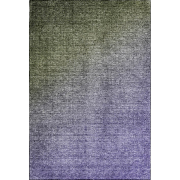 HomeRoots 9' X 12' Olive Green & Purple Ombre Area Rug - Washable, UV-Protected, Stain-Resistant Design! 649683