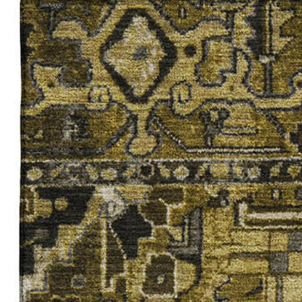 HomeRoots 5' X 8' Brown Gray Ivory Washable Area Rug with UV Protection - Stylish, Durable & Stain-Resistant! 649704