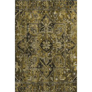 HomeRoots 9' X 12' Elegant Brown Gray Ivory Oriental Washable Area Rug with UV Protection for Busy Homes 649707