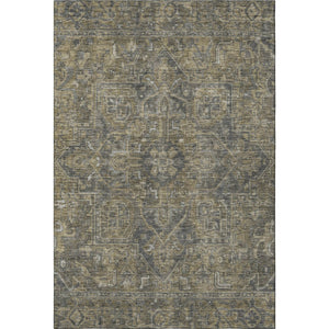 HomeRoots 5' X 8' Chocolate and Gray Oriental Area Rug - Stylish, Washable, UV-Protected for Busy Homes 649734