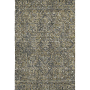 HomeRoots 9' X 12' Chocolate and Gray Oriental Area Rug - Stylish, Stain-Resistant, UV Protected, Easy Care! 649737
