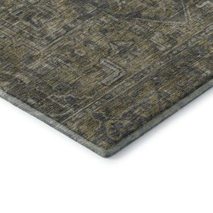 HomeRoots 9' X 12' Chocolate and Gray Oriental Area Rug - Stylish, Stain-Resistant, UV Protected, Easy Care! 649737