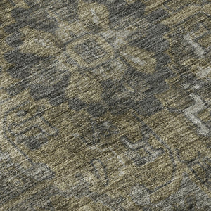 HomeRoots 9' X 12' Chocolate and Gray Oriental Area Rug - Stylish, Stain-Resistant, UV Protected, Easy Care! 649737