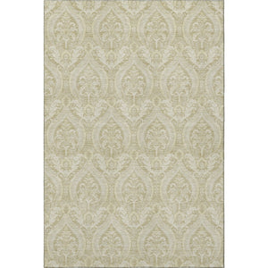 HomeRoots 10' Beige and Ivory Floral Washable Area Rug - UV Protected, Stain Resistant for Family Spaces 649774
