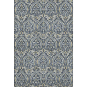 HomeRoots 10' Blue and Ivory Floral Area Rug - Washable, UV Protected, Durable for High-Traffic Homes & Kids 649780