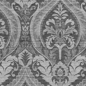 HomeRoots 8' X 10' Stylish Gray and Ivory Floral Washable Area Rug with UV Protection for Busy Homes 649784