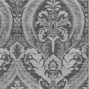 HomeRoots 10' Gray and Ivory Floral Area Rug - Washable, UV-Protected, Durable Design for High-Traffic Spaces 649786
