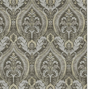 HomeRoots 9' X 12' Elegant Taupe & Ivory Floral Area Rug - Washable, Stain Resistant, UV Protected for Homes 649797