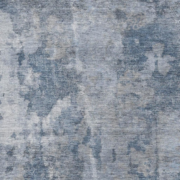 HomeRoots 9' X 12' Blue And Ivory Abstract Area Rug - Washable, UV Protected, Soft & Stain Resistant for Homes 649815