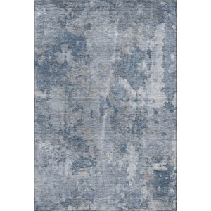 HomeRoots 10' Blue and Ivory Abstract Area Rug - Washable, UV Protected, Perfect for High-Traffic Spaces! 649816