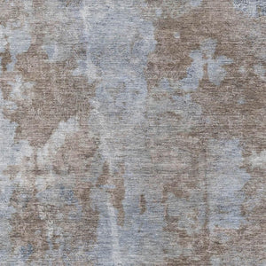 HomeRoots 5' X 8' Brown And Ivory Abstract Area Rug - Durable, Stain-Resistant with UV Protection for Homes 649818