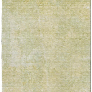 HomeRoots 8' X 10' Gold and Ivory Abstract Area Rug - Washable, UV-Protected, Stain-Resistant, Durable Design 649826
