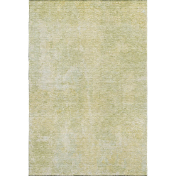 HomeRoots 8' X 10' Gold and Ivory Abstract Area Rug - Washable, UV-Protected, Stain-Resistant, Durable Design 649826