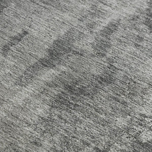 HomeRoots 5' X 8' Gray And Ivory Abstract Area Rug - Stylish, Washable, UV Protected for Modern Homes 649830
