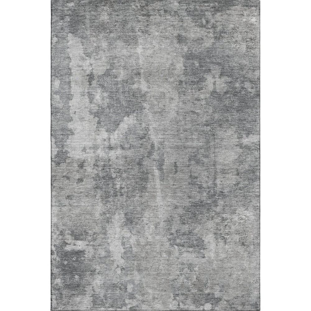 HomeRoots 8' X 10' Gray And Ivory Abstract Area Rug – Durable, Washable, UV Protected for Modern Living Spaces 649832