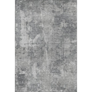 HomeRoots 9' X 12' Modern Gray and Ivory Abstract Washable Area Rug with Stain Resistance & UV Protection 649833
