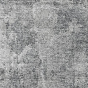 HomeRoots 10' X 14' Gray And Ivory Abstract Area Rug - Washable, UV-Protected, Durable for Busy Homes! 649834