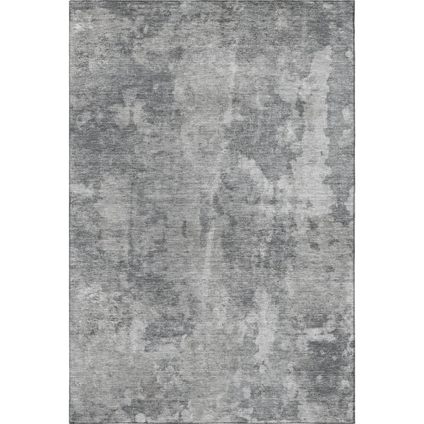 HomeRoots 10' X 14' Gray And Ivory Abstract Area Rug - Washable, UV-Protected, Durable for Busy Homes! 649834