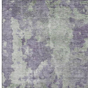 HomeRoots 5' X 8' Abstract Purple and Ivory Washable Area Rug with UV Protection for Stylish Home Decor 649842