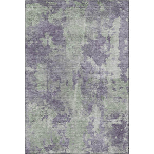 HomeRoots 10' X 14' Purple And Ivory Abstract Washable Rug - UV Protected, Durable, Pet-Friendly & Stylish! 649846