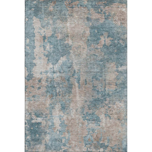 HomeRoots 10' Teal and Ivory Abstract Washable Area Rug - Modern Design with UV Protection for Homes & Pets 649852