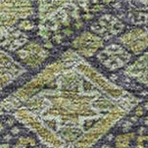 HomeRoots 9' X 12' Green Gray Ivory Tribal Area Rug - Washable, UV-Protected, Soft & Durable for Busy Homes 649875