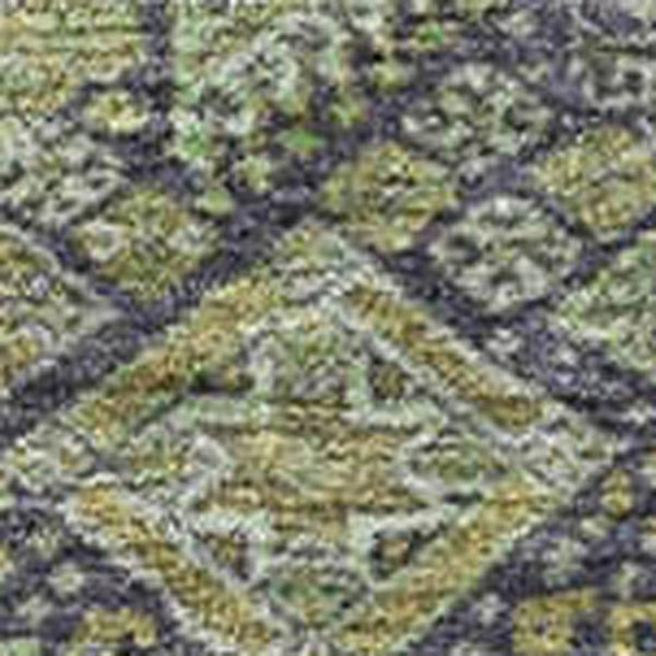HomeRoots 9' X 12' Green Gray Ivory Tribal Area Rug - Washable, UV-Protected, Soft & Durable for Busy Homes 649875
