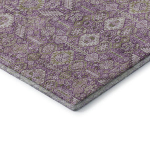HomeRoots 9' X 12' Lavender & Ivory Tribal Washable Area Rug – Stylish, Stain-Resistant & UV Protected Decor! 649881