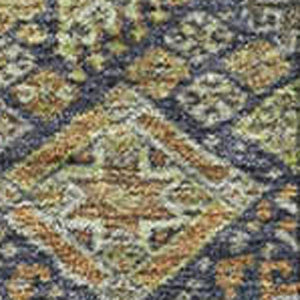 HomeRoots 8' X 10' Washable Rust Green & Gray Tribal Area Rug with UV Protection for Homes with Kids & Pets 649886