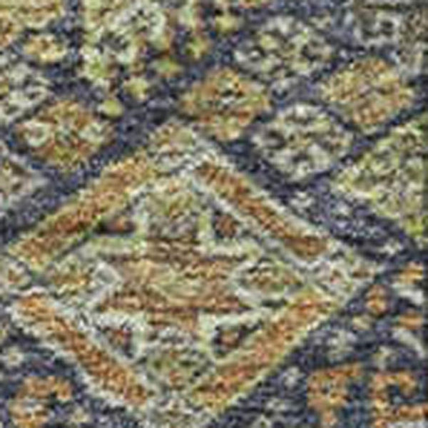 HomeRoots 8' X 10' Washable Rust Green & Gray Tribal Area Rug with UV Protection for Homes with Kids & Pets 649886