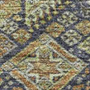 HomeRoots 10' X 14' Vibrant Rust Green & Gray Tribal Washable Area Rug with UV Protection for Every Space 649888