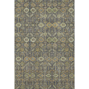 HomeRoots 10' X 14' Vibrant Rust Green & Gray Tribal Washable Area Rug with UV Protection for Every Space 649888