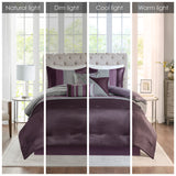 Madison Park Amherst Transitional 7 Piece Comforter Set MP10-127 Purple