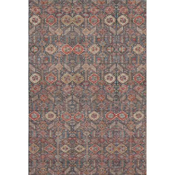 HomeRoots 10' X 14' Red Gold Gray Tribal Area Rug - UV Protected, Stain Resistant, Perfect for Family Spaces 649900