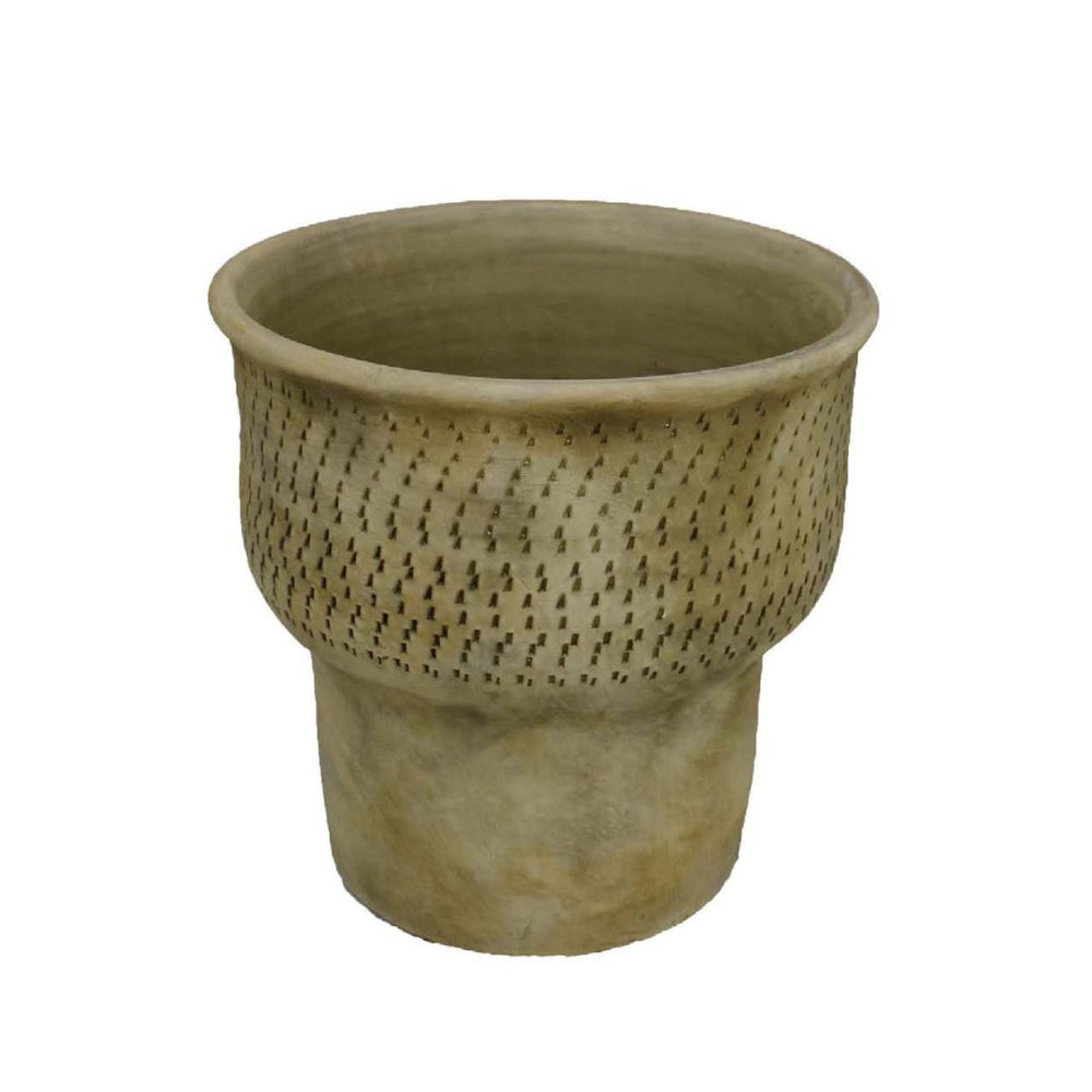 English Elm Kier Antique Gray Terracotta Planter Weathered Rustic Indoor Outdoor Patio Decor B056P417023