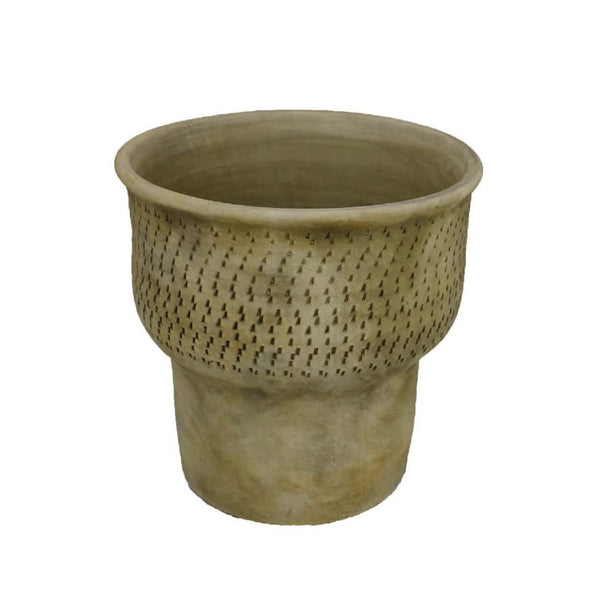 English Elm Kier Antique Gray Terracotta Planter Weathered Rustic Indoor Outdoor Patio Decor B056P417023