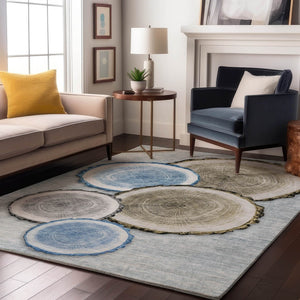 HomeRoots 10' X 14' Woodland Lodge Area Rug – Durable, Washable, UV-Protected, and Stylish for Any Room 649924