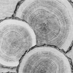 HomeRoots 9' X 12' Gray And Ivory Woodland Lodge Area Rug – Washable, UV-Protected, Durable & Cozy Style 649929