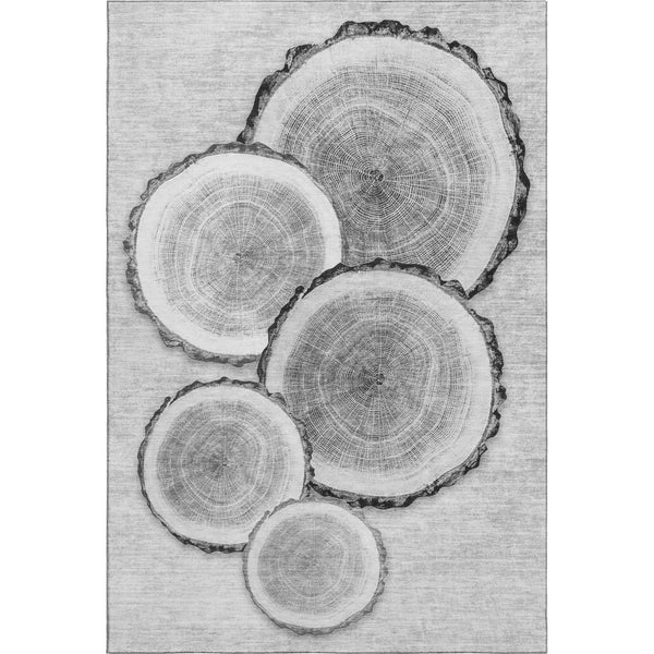 HomeRoots 10' Gray and Ivory Woodland Lodge Area Rug - Washable, UV-Protected, Durable Design for Any Room 649930
