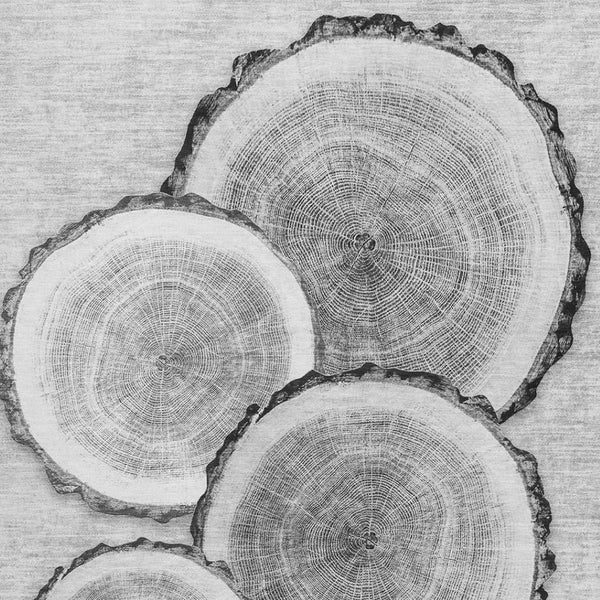 HomeRoots 10' Gray and Ivory Woodland Lodge Area Rug - Washable, UV-Protected, Durable Design for Any Room 649930