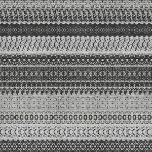 HomeRoots 5' X 8' Striped Washable Area Rug - Durable Black & Ivory Design with UV Protection for High Traffic Areas 649932