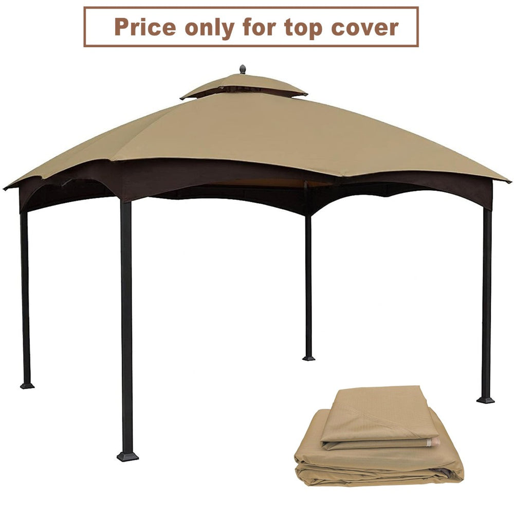 English Elm Replacement Gazebo Canopy for Allen Roth 10x12 Vented Polyester Uv Resistant Roof Top W419P467550