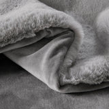 Croscill Sable Glam/Luxury Solid Faux Fur Throw CC50-0027 Grey