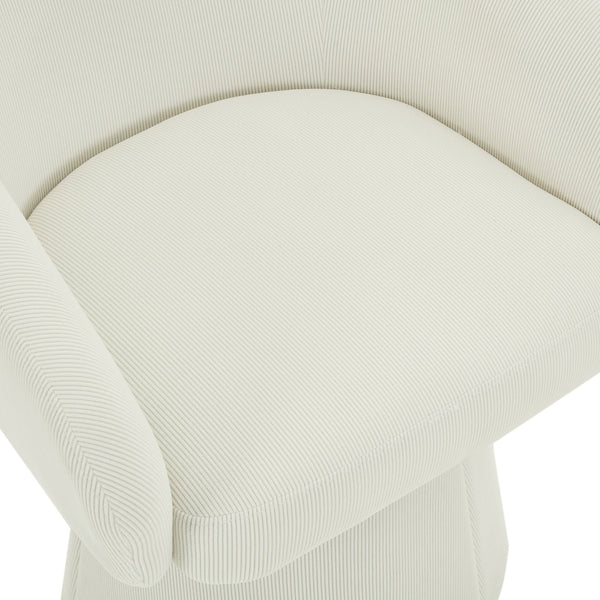 English Elm Christopher Knight Home® - Modern Swivel Narrow Corduroy Accent Chair with 360° Rotation, Compact Barrel Seat, 300 lb Capacity, Beige Comfort N765P292088B