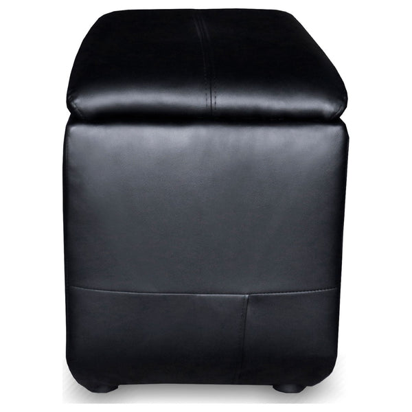 English Elm Black Top-grain Leather Home Theater Seating Row with Pocket Coil Recliners and Consoles B062S01838