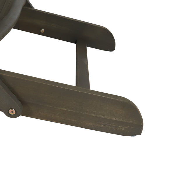 English Elm Christopher Knight Home® - BELLWOOD Adirondack Chair with Folding Design, Rustic Outdoor Wood Seat, Built-In Cup Holder Comfort Grey 37.75 L x 26.75 W x 8.5 H 68940.00GRY