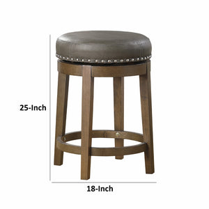 English Elm Bara Swivel Counterstools Faux Leather Nailhead Trim Set of 2 for Kitchen Island B056P416880