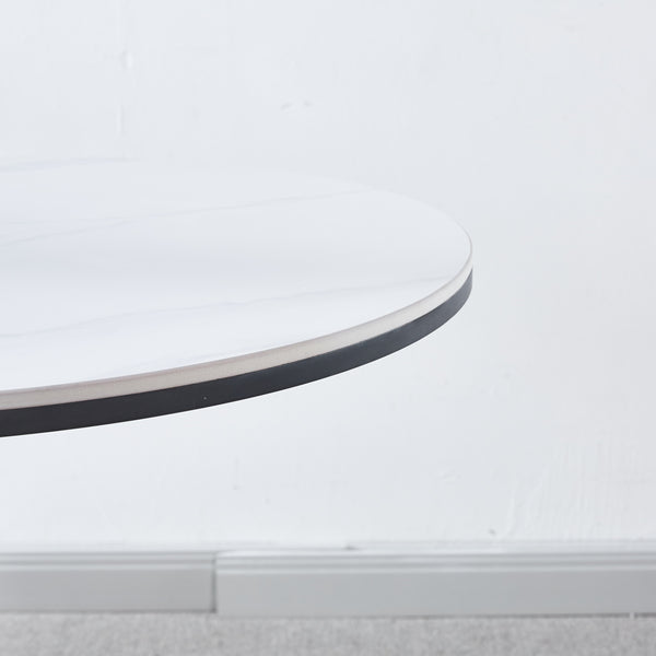 English Elm 31.5"GOLDEN Tulip Dining Table Mid-Century Pedestal Round MDF Top Metal Legs Stylish 2-4p W234P156697